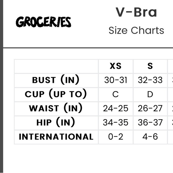 Groceries Apparel V-Bra Grey Small XS NWT organic cotton Bralette 32-33 A-D - Picture 6 of 6